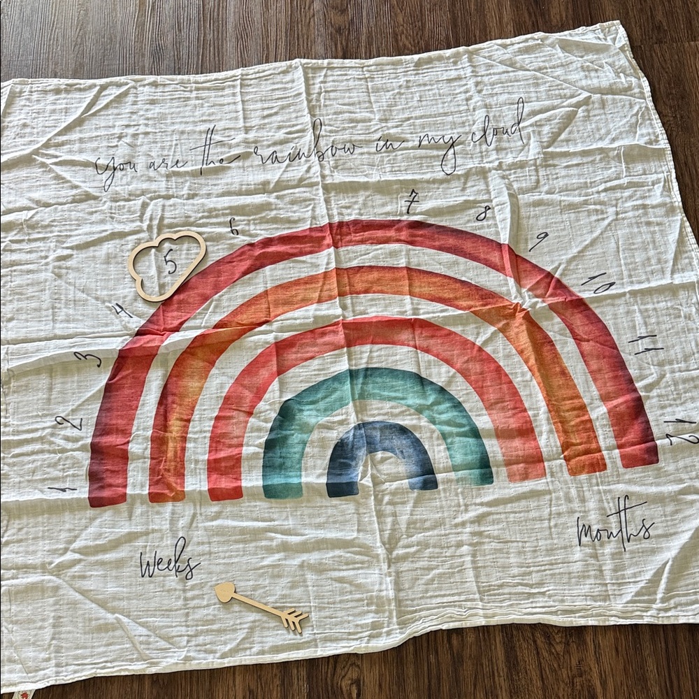 Rainbow Milestone Blanket